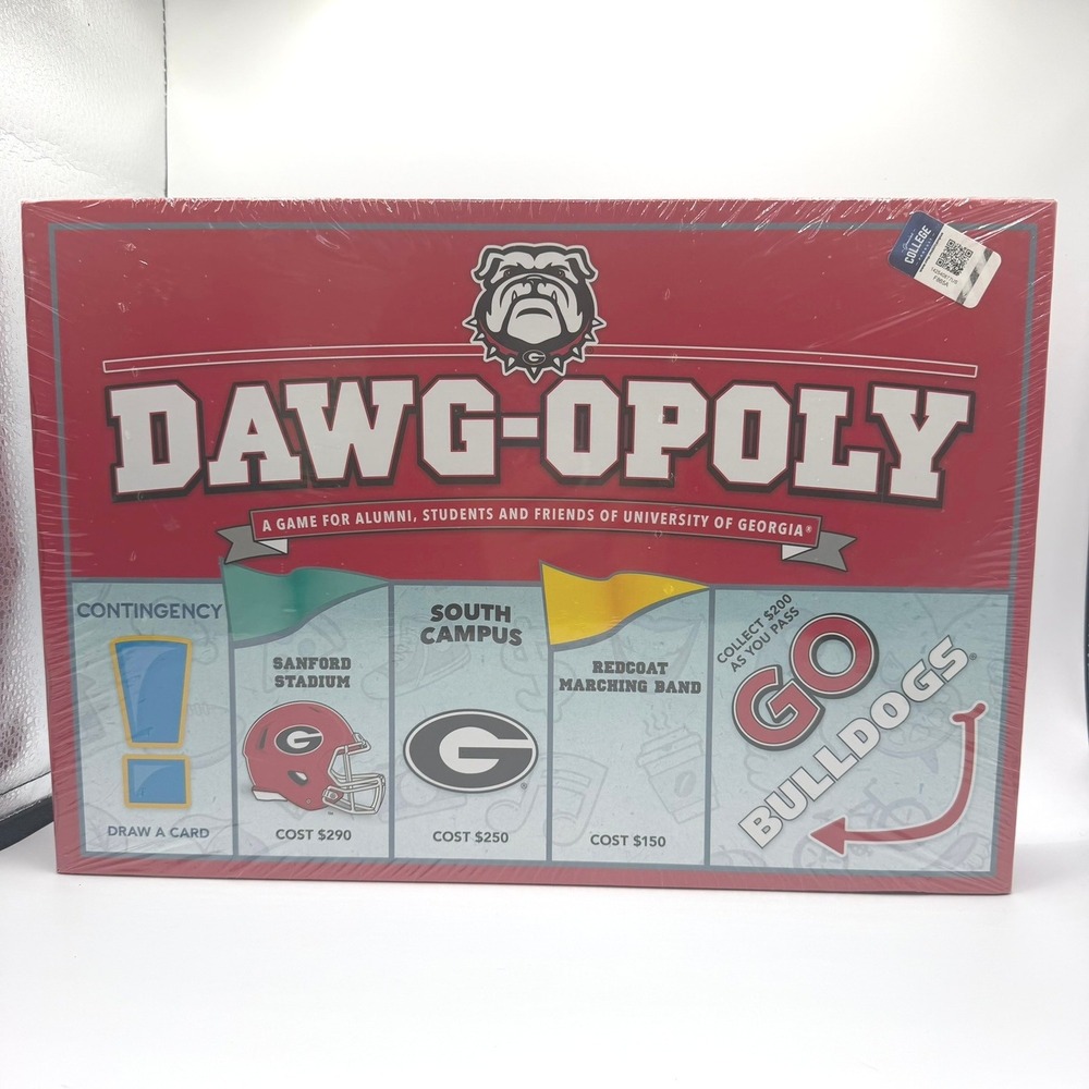 Late for the Sky Dawg-Opoly University of Georgia Board Game Red New Sealed